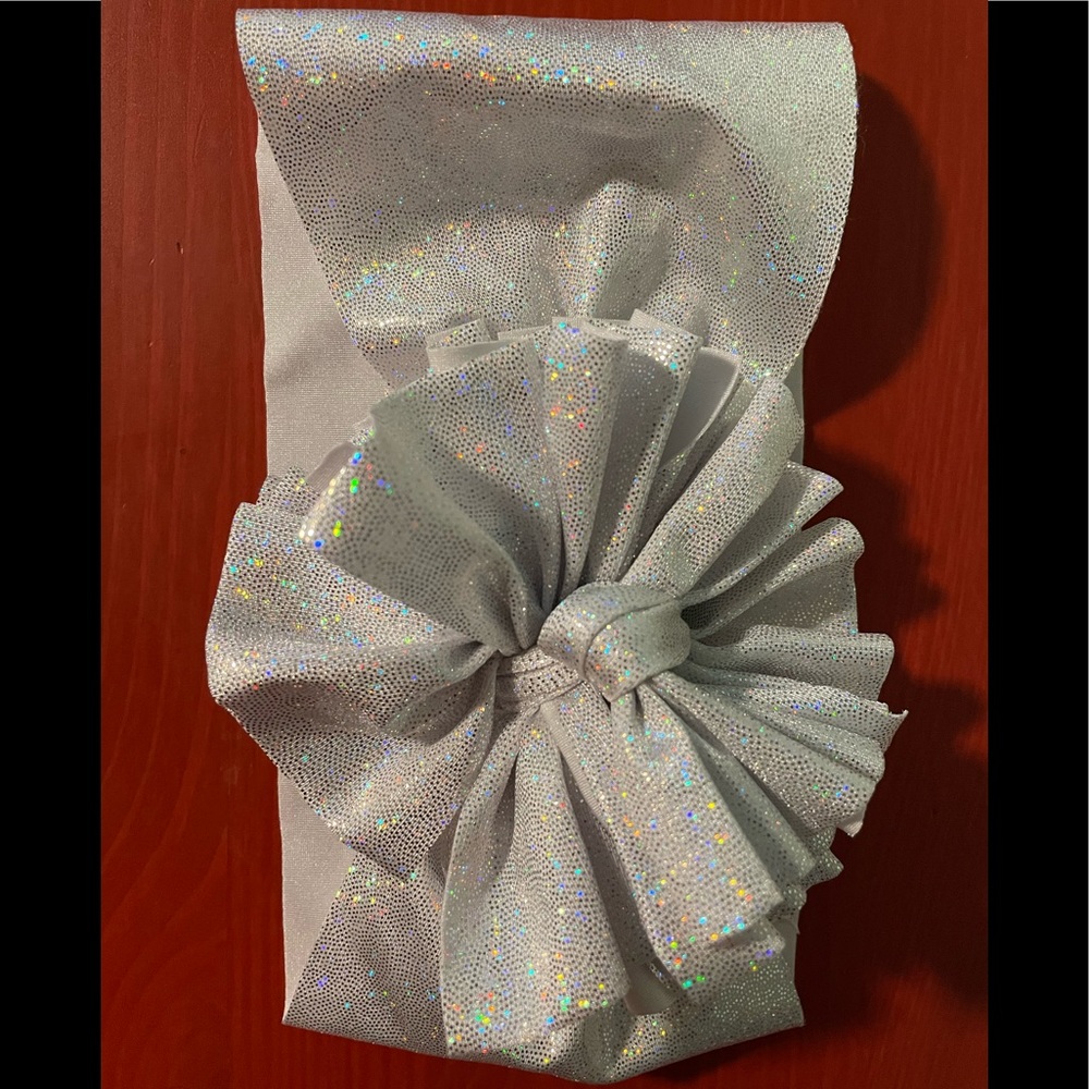 Silver Glitter Baby Headwrap